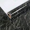 Hsankro Black Marble Wallpaper, 60cm x 500cm, Furniture Adhesive Film