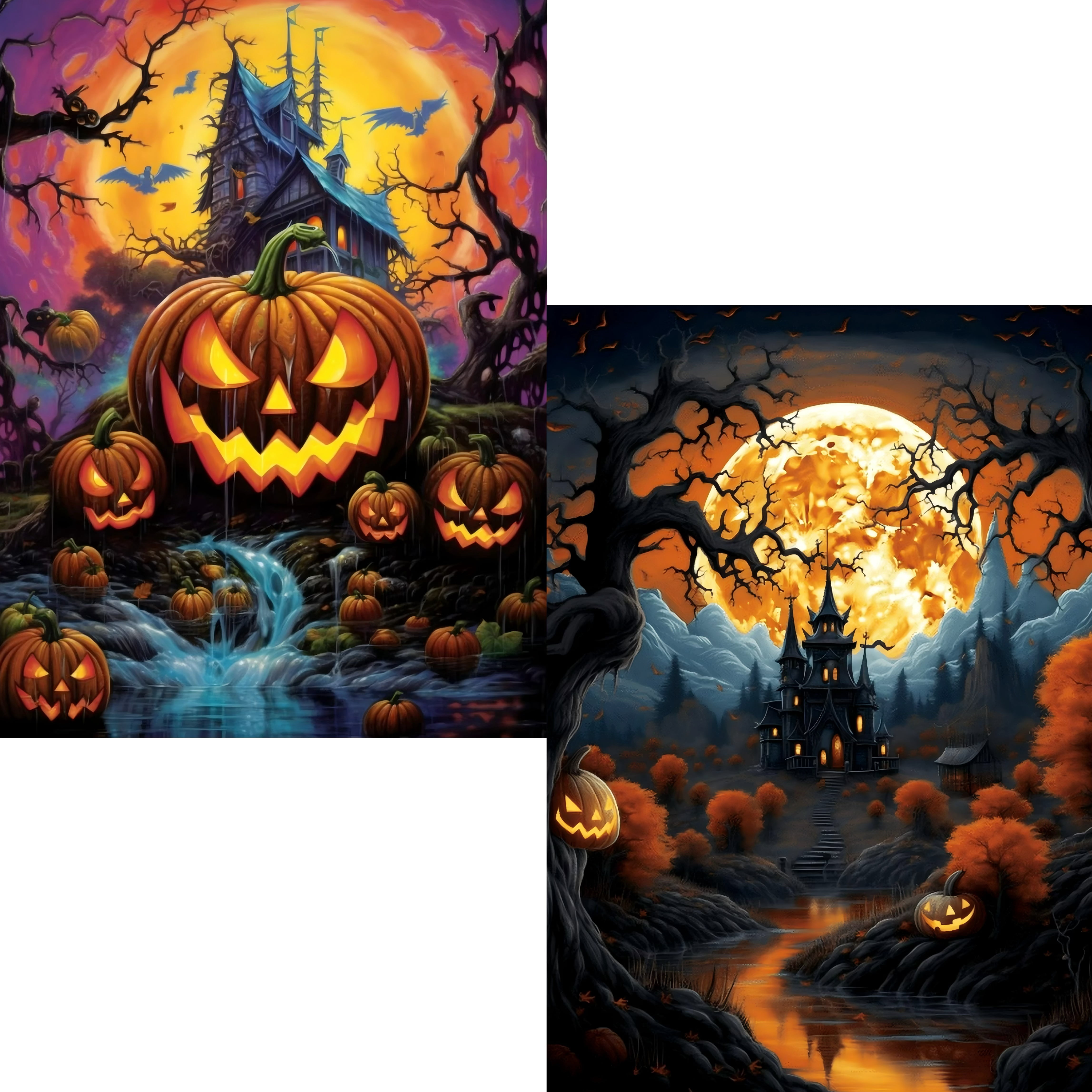 5D DIY Diamond Painting Kits voor volwassenen, volledige boor Halloween Diamond Art Kits Volwassenen, Verf op nummer Borduurwerk Crystal Art Diamond Painting Kit, Dimond Picture Art voor Home Decor