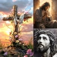 thumbnail image 1 of HsdsBebe 3 Packs 5D Diamond Art Painting Jesus Art for Adult,Jesus Easter DIY Full Round 5D Diamond Drill Kit, 1 of 7