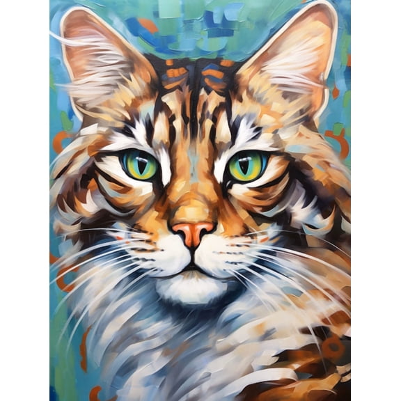 HsdsBebe Animals DIY Diamond Art Painting Kit,Cat Art Craft Gem Painting Adult and Children DIY Full Round 5D Diamond Drill Kit.