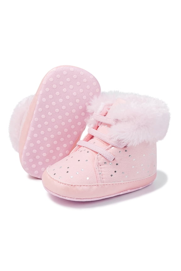 Baby Boys Girls Shoes Infant Furry Boots Winter Booties for First Walker 0-18M