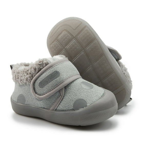 HsdsBebe Baby Boys Girls Shoes Infant Furry Boots Winter Sneakers for First Walker 0-24M