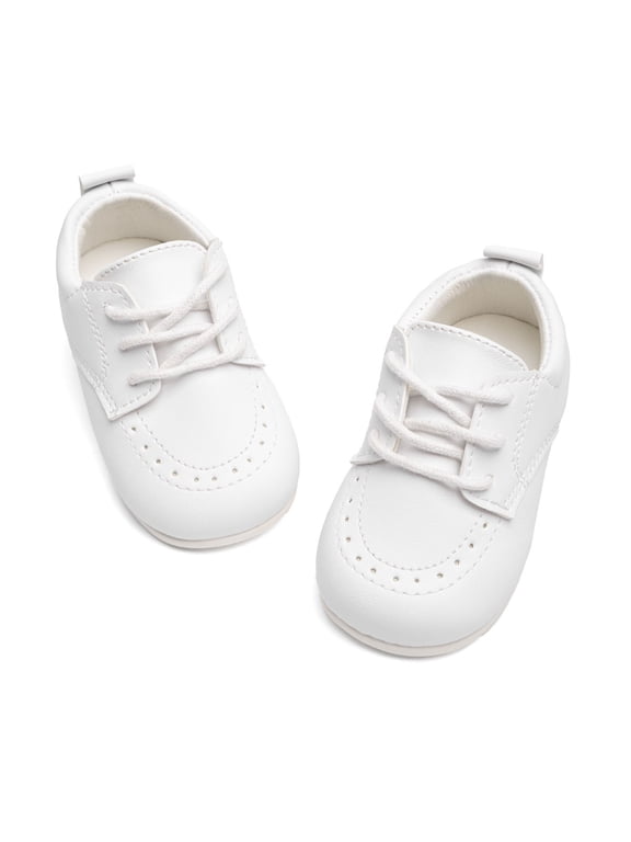 Baby Boys Girls Shoes Infant Oxford Dress Shoe Loafers Brogue Flats for First Steps Walkers 0-24M