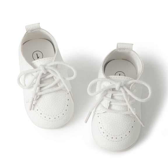 HsdsBebe Baby Boys Girls Shoes Infant Oxford Dress Shoe Loafers Brogue Flats for First Steps Walkers 0-24M