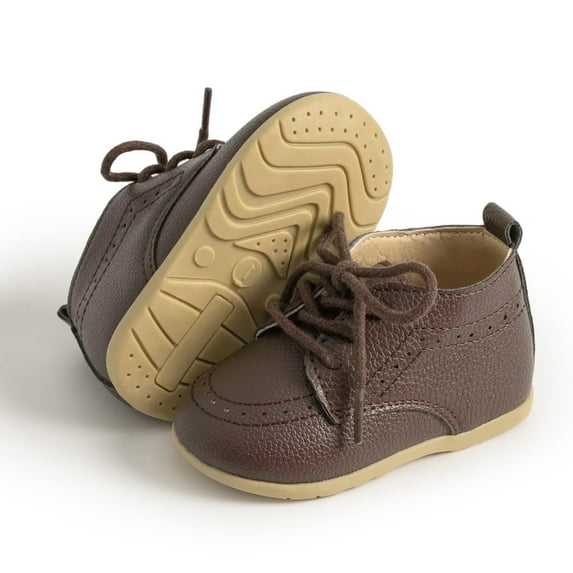 HsdsBebe Baby Boys Girls Shoes Infant Oxford Dress Shoe Loafers Brogue Flats for First Steps Walkers 0-24M