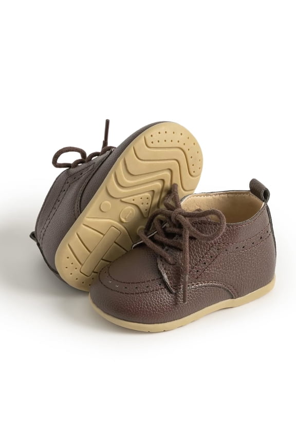 Baby Boys Girls Shoes Infant Oxford Dress Shoe Loafers Brogue Flats for First Steps Walkers 0-24M