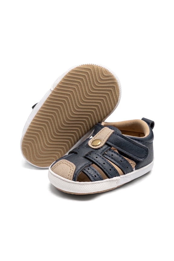 Baby Boys Shoes Infant Summer Sandals Closed Toe Shoe for Newborn 0-18 Months