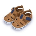 thumbnail image 1 of HsdsBebe Baby Boys Shoes Infant Summer Sandals Closed Toe Shoe for Newborn 0-18 Months, 1 of 8