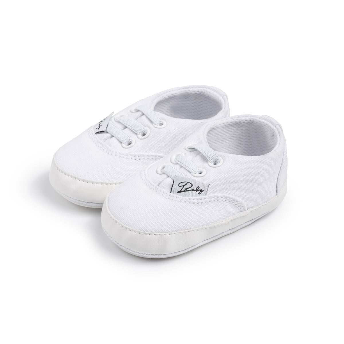 HsdsBebe Baby Girls Boys Canvas Shoes Infant Casual Sneakers Soft Sole Newborn Crib Moccasins3-18 Months