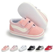 HsdsBebe Baby Girls Boys Canvas Shoes Soft Sole Newborn Crib Moccasin Casual Sneakers First Walkers 0-18 Months