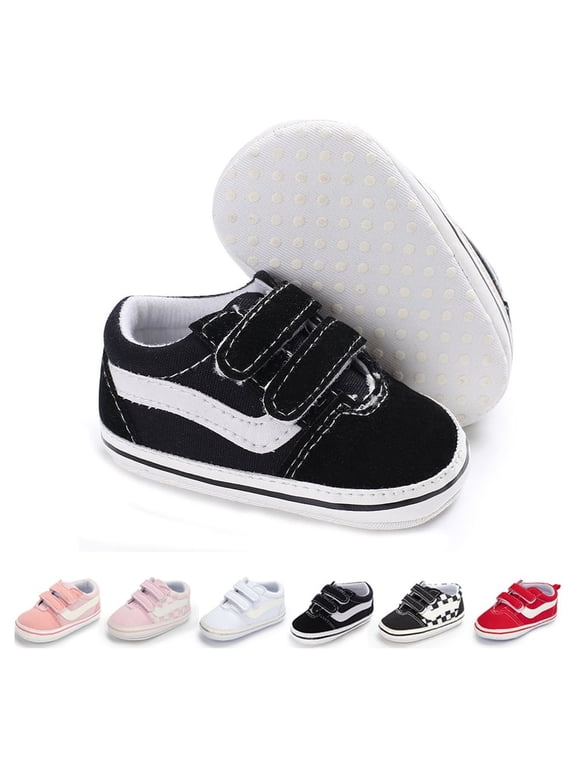 Baby Girls Boys Canvas Shoes Soft Sole Newborn Crib Moccasin Casual Sneakers First Walkers 0-18 Months