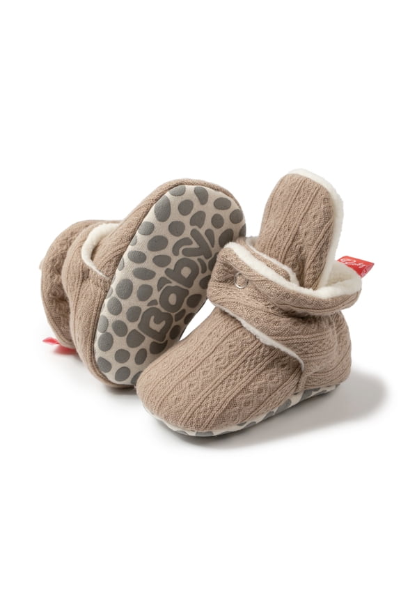 Baby Girls Boys Cotton Boots Newborn Winter Cozy Fleece Booties Infant Socks Shoes for 0-18 Months