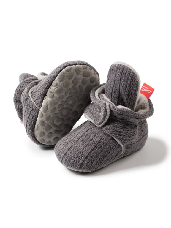 Baby Girls Boys Cotton Boots Newborn Winter Cozy Fleece Booties Infant Socks Shoes for 0-18 Months