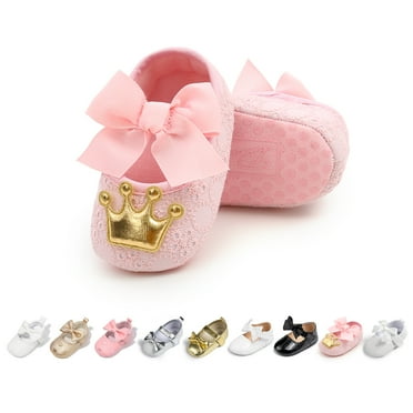 HsdsBebe Baby Girls Dress Shoes Infant Bowknot Princess Flats for Newborn 0-18M
