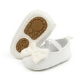 thumbnail image 1 of HsdsBebe Baby Girls Dress Shoes Infant Mary Jane Bowknot Soft Sole Shoes for Newborn First Walker, 1 of 8