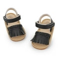 thumbnail image 1 of HsdsBebe Baby Girls Sandals Infant Open Toe Tassels Summer Shoes for Newborn 3-18 Months, 1 of 7