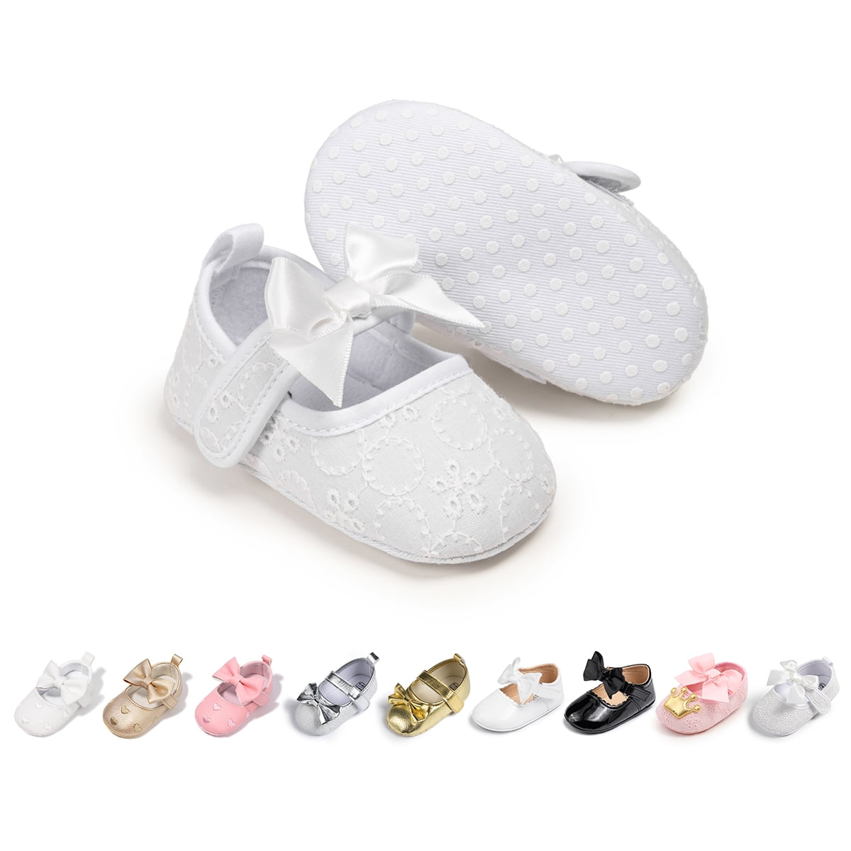 HsdsBebe Baby Girls Shoes Infant Mary Jane Bowknot Dress Shoe for