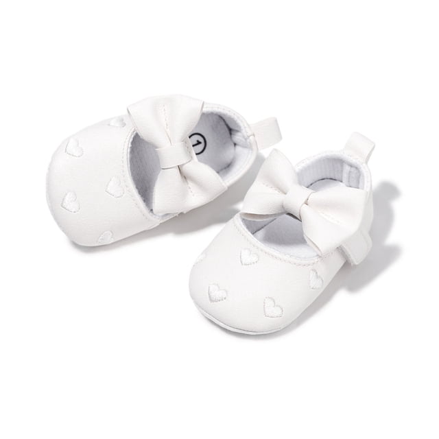 HsdsBebe Baby Girls Shoes Infant Mary Jane Bowknot Dress Shoe for Newborn 0-18M