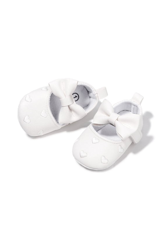 Baby Girls Shoes Infant Mary Jane Bowknot Dress Shoe for Newborn 0-18M