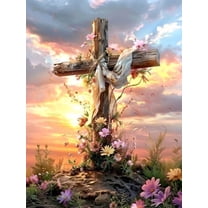 HsdsBebe Diamond Art Jesus Round Full Drill for Adults, DIY Diamond Art Painting Kits,Gem painting for Kids