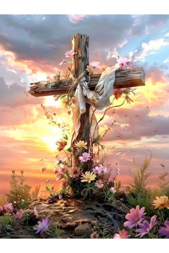 Diamond Art Jesus Round Full Drill for Adults, DIY Diamond Art Painting Kits,Gem painting for Kids