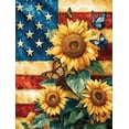 thumbnail image 1 of HsdsBebe Independence Day DIY Diamond Art Painting Kit, Sunflower Art Craft Gem Painting Adult and Children DIY Full Round 5D Diamond Drill Kit, 1 of 6