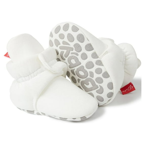 HsdsBebe Newborn Baby Cotton Booties Non-Slip Sole for Toddler Boys Girls Infant Winter Warm Fleece Cozy Socks Shoes