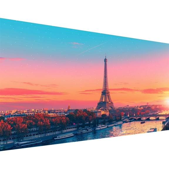 HsdsBebe Paris Tower Diamond Art Painting Kit(27.6 x 15.7inch), Art Craft Gem Painting Adult and Children DIY Diamond Art