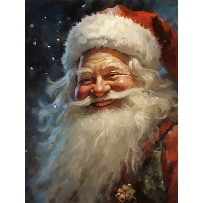 HsdsBebe Santa Claus DIY Diamond Painting Kit, Art Craft Gem Painting Adult  and Children Diamond Art 11.8x11.8 inches 