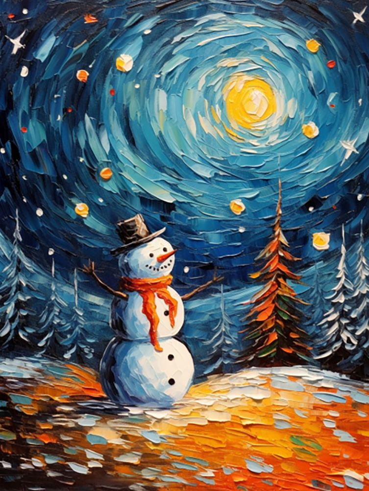  HONGYA ART DIY Valentine's Day Gift Paint by Numbers Kit for  Adult Christmas Tree Snow House Canvas Beginner Oil Painting Art Crafts for  Kids Ages 8-12 Paintings Home Decoration 16X20Inch (CN-6)
