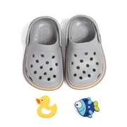 HsdsBebe Toddler Boys Girls Garden Clogs Cartoon Slides Shoes Slip On Slipper Water Sandals For Little Kids