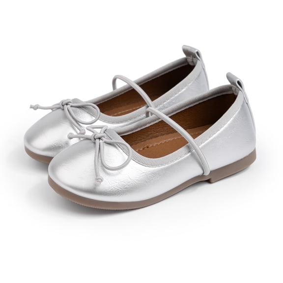 HsdsBebe Toddler Girls Dress Shoes Little Girls Mary Jane Bowknot Soft Sole Princess Shoes for Little Kids
