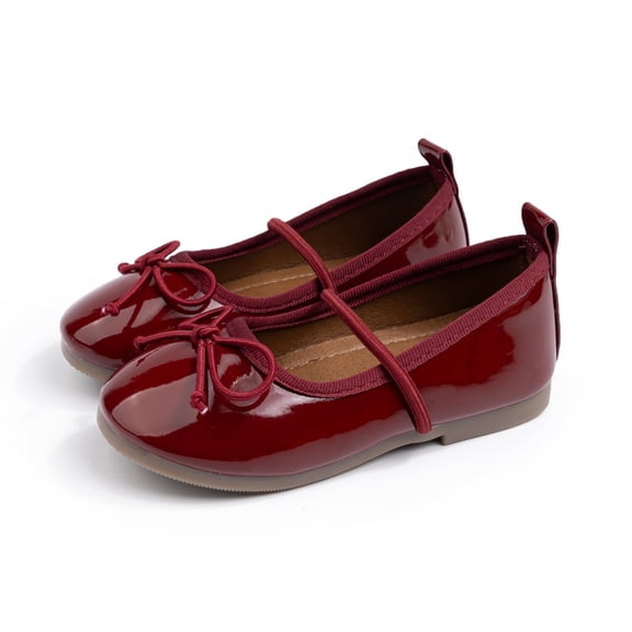 HsdsBebe Toddler Girls Dress Shoes Little Girls Mary Jane Bowknot Soft Sole Princess Shoes for Little Kids