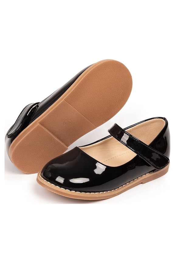 Toddler Girls Dress Shoes Mary Jane Bowknot Soft Sole Princess Shoes for Little Kids