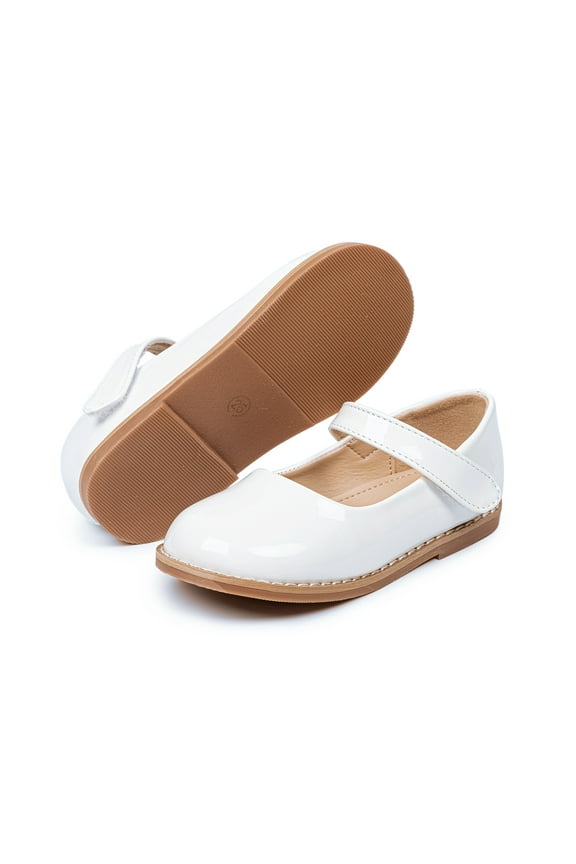 Toddler Girls Dress Shoes Mary Jane Bowknot Soft Sole Princess Shoes for Little Kids