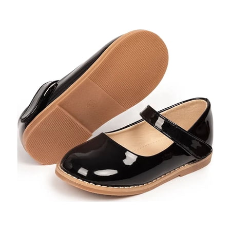 HsdsBebe Toddler Girls Dress Shoes Mary Jane Bowknot Soft Sole Princess Shoes for Little Kids