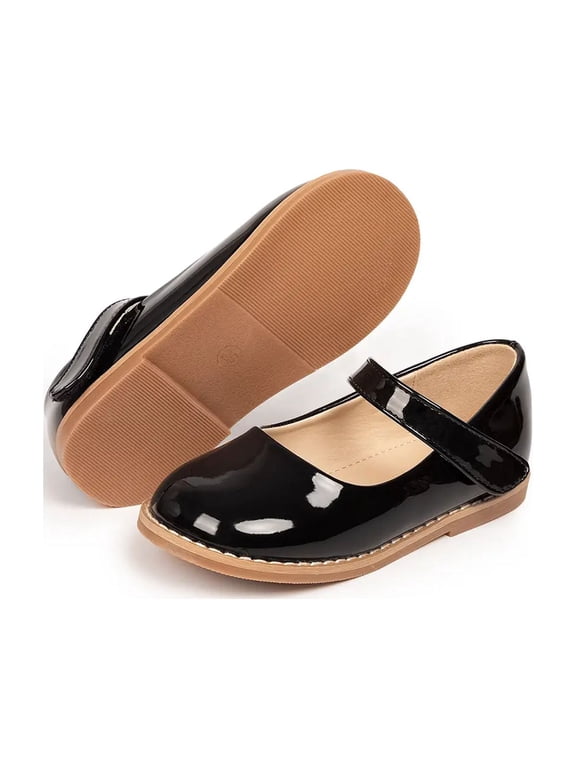 Toddler Girls Dress Shoes Mary Jane Bowknot Soft Sole Princess Shoes for Little Kids