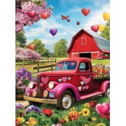 HsdsBebe Truck DIY Diamond Art Painting Kit,Art Craft Gem Painting Adult and Children DIY Full Round 5D Diamond Drill Kit
