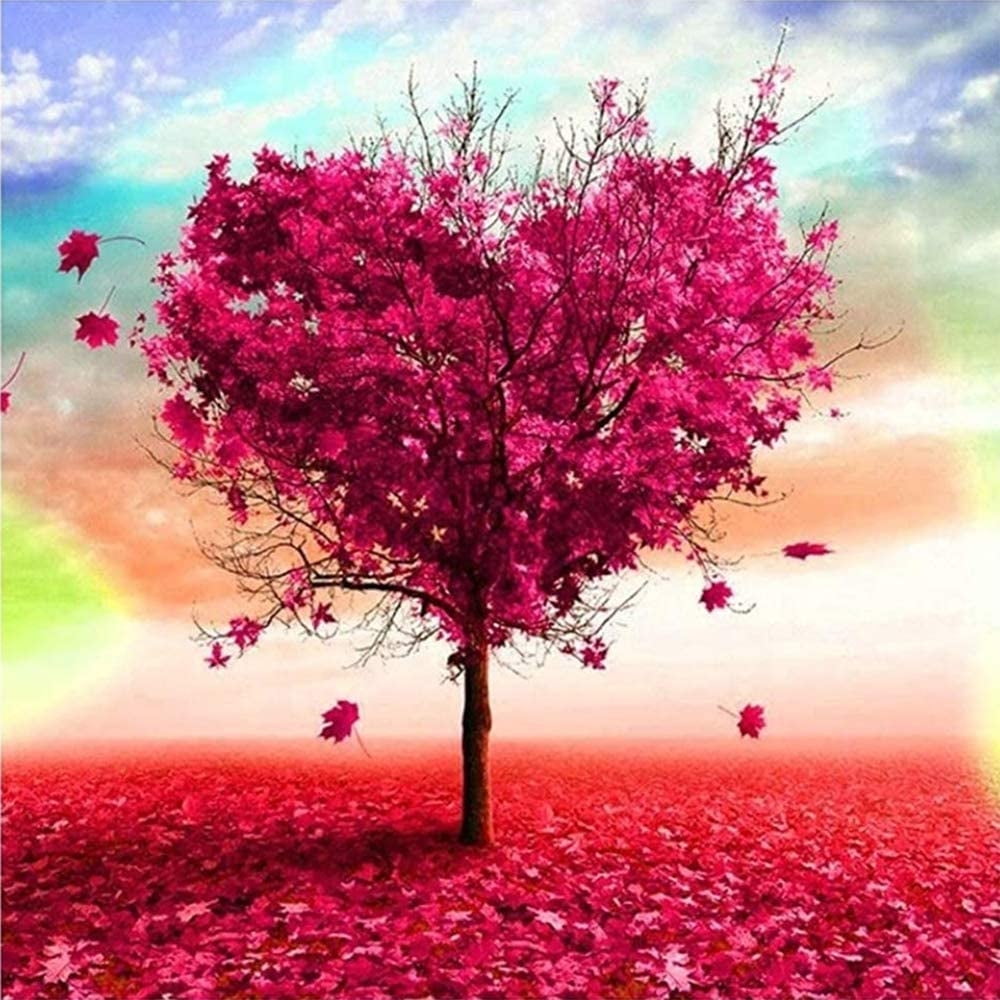 HsdsBebe Valentine's Diamond Art Painting Kits(12 x 12inch) for Adults,Love Tree Diamond Art,Gem Art Craft for Kids