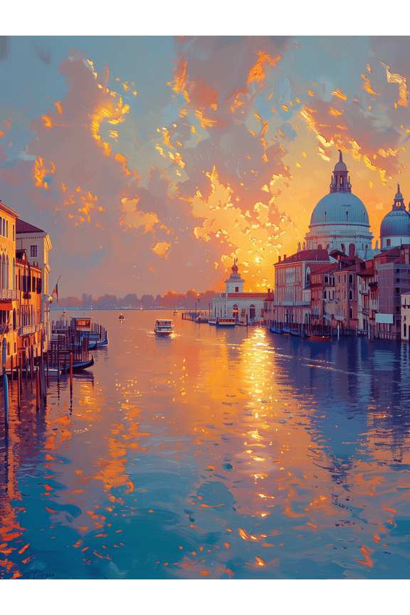 Venice Italy DIY Diamond Art Painting Kit, Art Craft Gem Painting Adult and Children Diamond Art