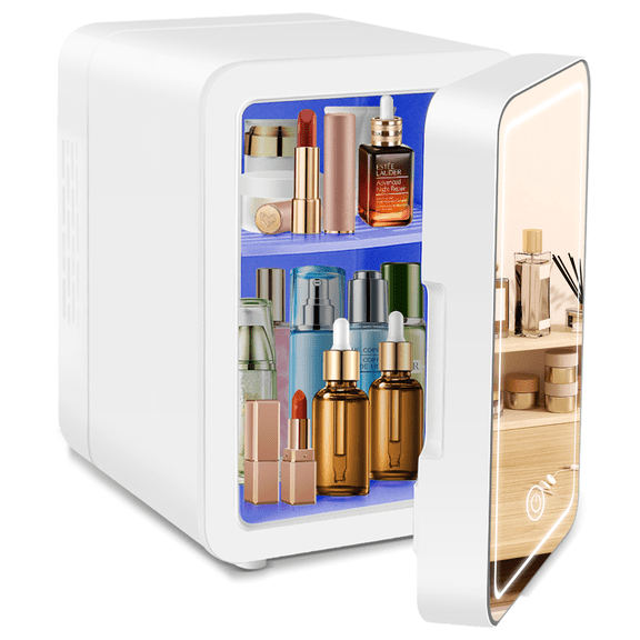 Hsfviop Mini Beauty Skincare Fridge for Makeup, 4L Portable LED Lighted Beauty Fridge