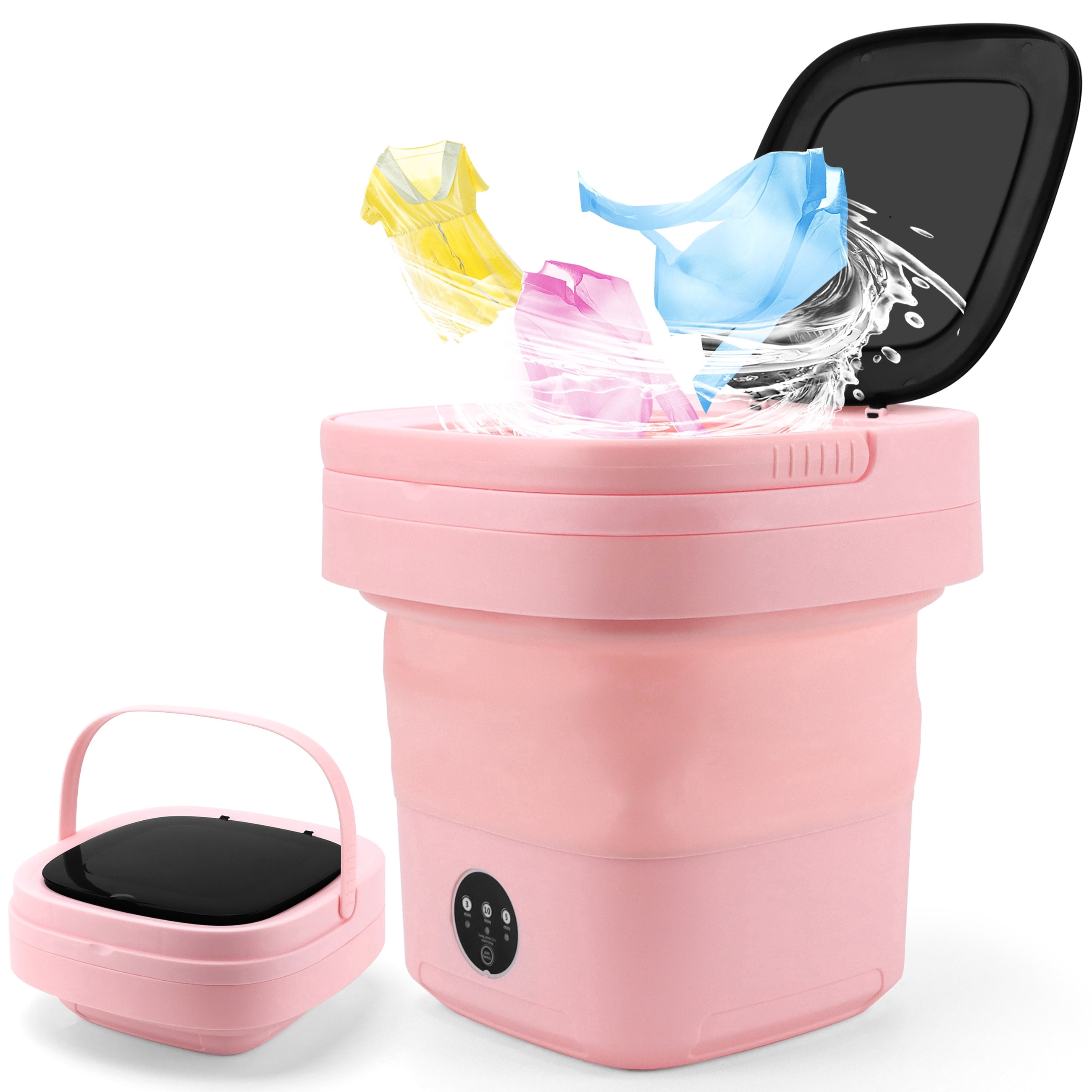 Hsfviop Portable Washing Machine, 11L Foldable Washer for Apartment, Camping, RV, Travel, Underwear, Socks