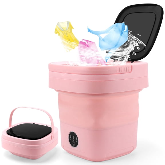 Hsfviop Portable Washing Machine, 11L Foldable Washer for Apartment, Camping, RV, Travel, Underwear, Socks