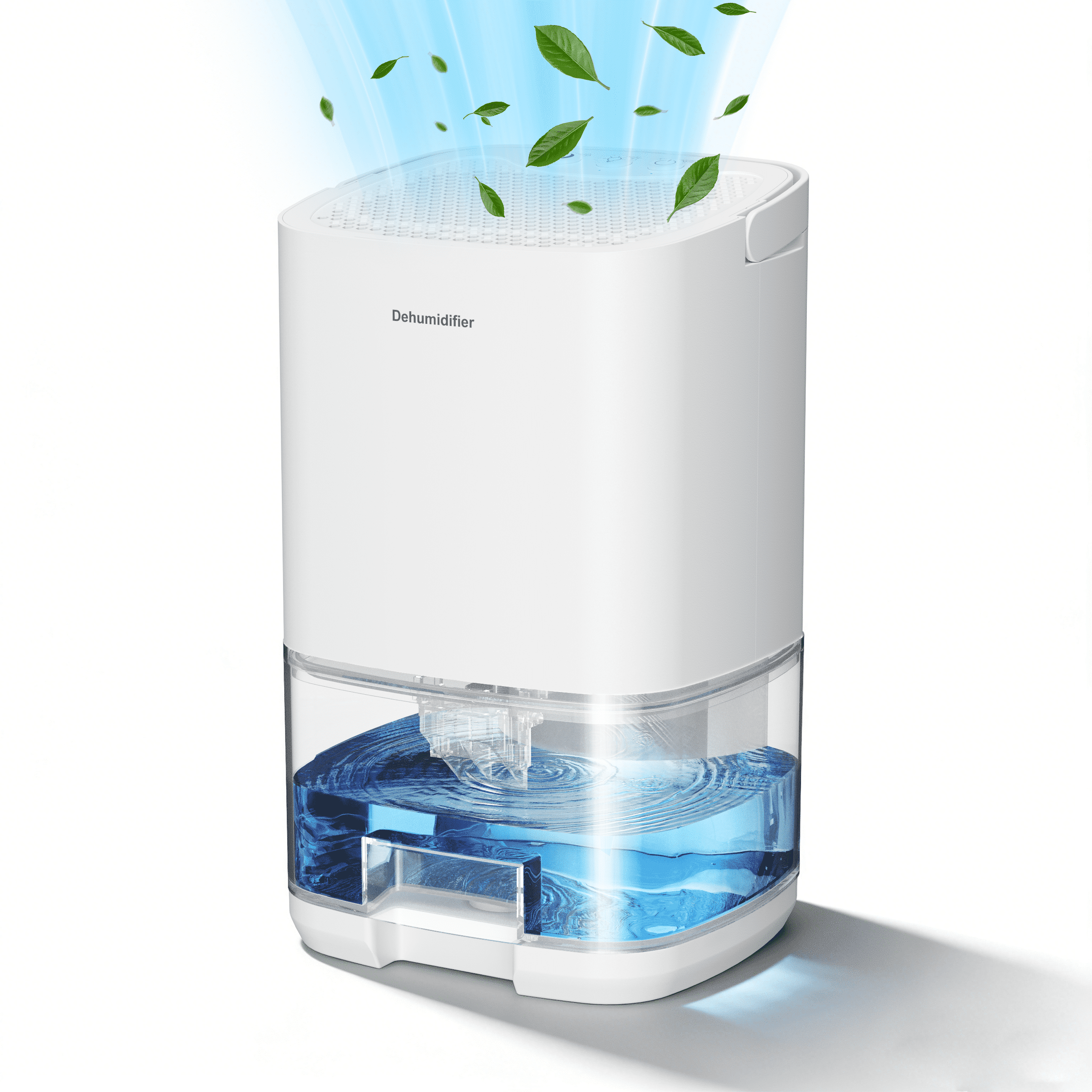 Hsfviop Small Dehumidifiers with LED Light Portable 34OZ Water Tank Ultra Quiet for Bedroom 7 Colors,White