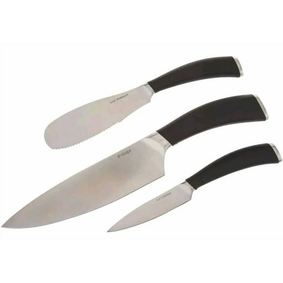 Hsn Valerie Bertinelli 3-Piece Kitchen Utility Cutlery Set W Sheath New In Box