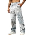 thumbnail image 1 of Hsovts Camo Pants for Men Relaxed Fit Baggy Drawstring Straight Leg Running Loose Sweatpants Athletic Pant with Pockets Gray XL, 1 of 7
