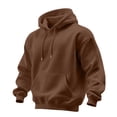 thumbnail image 1 of Hsovts Coffee Sweatshirts for Men Long Sleeve Hooded Sweatshirt Essentials Casual Fleece Hoodies with Pocket Lightweight Pullover Hoodies M, 1 of 6