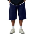 thumbnail image 1 of Hsovts Men Shorts Fashion Sport Short Pant Drawstring Hiking Pants Summer Stretch Trousers Workout Gym Shorts with Pocket Dark Blue M, 1 of 6