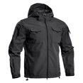 thumbnail image 1 of Hsovts Men Tactical Military Softshell Jackets Hooded Fleece Lined Waterproof Windproof Coat Outdoor Hiking Winter Fall Apparel Black M, 1 of 4