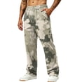 thumbnail image 1 of Hsovts Men's Athletic Open Bottom Relaxed Fit Camo Sweatpants Lounge Fashion Straight Leg Elastic Waist Workout Relaxed Fit Trousers Running Pant with Pockets Army Green M, 1 of 7
